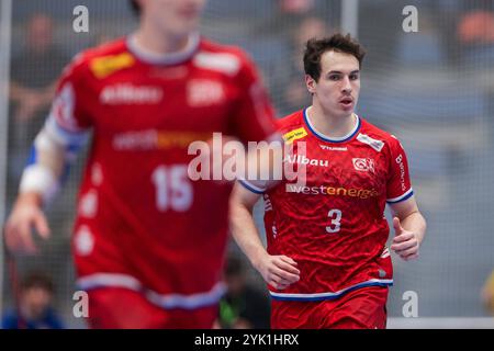 Essen, Deutschland. November 2024. 16.11.2024, Handball, Saison 2024/2025, 2. Handball-Bundesliga, 11. Spieltag, TuSEM Essen - HC Elbflorenz 2006, Christian Wilhelm (TuSEM Essen), Foto: Dennis Ewert/RHR-FOTO/dpa/Alamy Live News Stockfoto