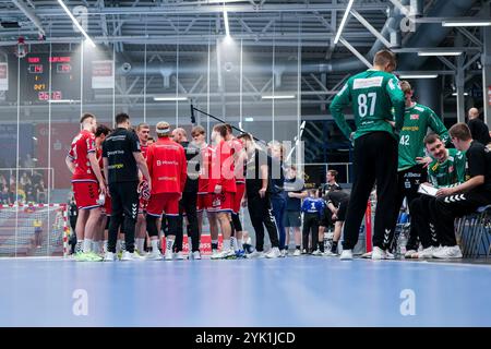 Essen, Deutschland. November 2024. 16.11.2024, Handball, Saison 2024/2025, 2. Handball-Bundesliga, 11. Spieltag, TuSEM Essen - HC Elbflorenz 2006, Auszeit für TUSEM Essen, Foto: Dennis Ewert/RHR-FOTO/dpa/Alamy Live News Stockfoto