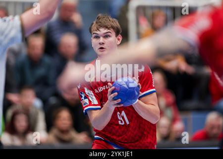 Essen, Deutschland. November 2024. 16.11.2024, Handball, Saison 2024/2025, 2. Handball-Bundesliga, 11. Spieltag, TuSEM Essen - HC Elbflorenz 2006, Alexander Schoss (TuSEM Essen), Foto: Dennis Ewert/RHR-FOTO/dpa/Alamy Live News Stockfoto