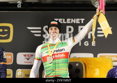 Merksplas, Belgien. November 2024. MERKSPLAS, BELGIEN - 16. NOVEMBER: Laurens Sweeck tritt beim Cyclocross Merksplas am 16. November 2024 in Merksplas an (Foto: Bart Hazen/Orange Pictures) Credit: Orange Pics BV/Alamy Live News Stockfoto