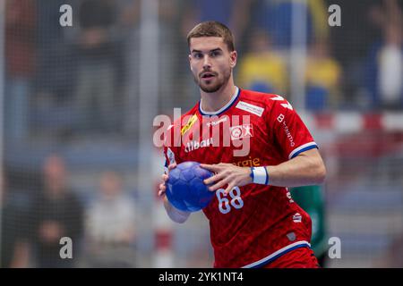 Essen, Deutschland. November 2024. 16.11.2024, Handball, Saison 2024/2025, 2. Handball-Bundesliga, 11. Spieltag, TuSEM Essen - HC Elbflorenz 2006, Tim Mast (TuSEM Essen), Foto: Dennis Ewert/RHR-FOTO/dpa/Alamy Live News Stockfoto