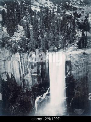 Foto von Vernal Falls im Yosemite Valley von Eadweard Muybridge, aufgenommen 1872 Stockfoto
