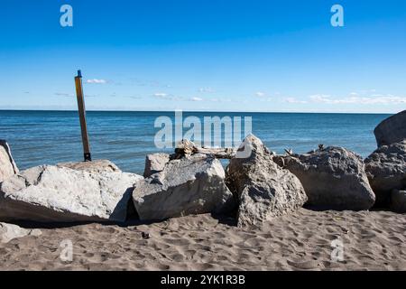 Strand an der Spitze des Point Pelee National Park in Leamington, Ontario, Kanada Stockfoto