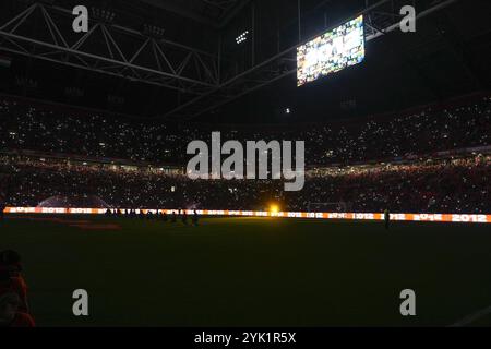 Amsterdam, Niederlande. November 2024. AMSTERDAM, 16.11.2024, JohanCruyff Arena, Spiel der Nations League zwischen den Niederlanden und Ungarn. Atmosphäre im Stadion Credit: Pro Shots/Alamy Live News Stockfoto