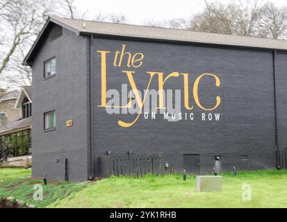 NASHVILLE, TN – 15. März 2024: The Lyric on Music Row, ein Musikstudio in Nashville, Tennessee. Stockfoto