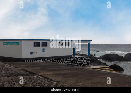 Die Stadt Velas ist eine der ältesten Siedlungsgemeinden auf der Insel Sao Jorge auf den Azoren. Stockfoto