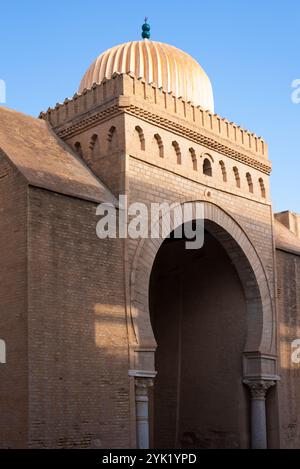 Blick auf die historische große Moschee von Kairouan, Tunesien Stockfoto