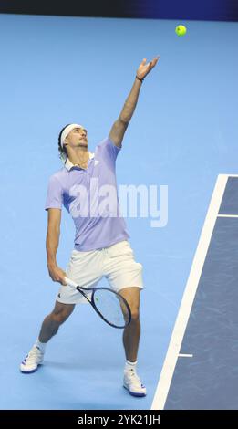 Turin - Tennis, Nitto ATP Finals, Alexander Zverev, Turin, 16. November, 2024. Foto Felice Calabro' Nur Redaktionelle Verwendung Stockfoto