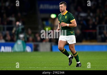 Twickenham, Vereinigtes Königreich. November 2024. Herbst International. England V Südafrika. Allianz Stadium. Twickenham. Handre Pollard (Südafrika) während des Rugbyspiels England gegen Südafrika im Herbst im Allianz Stadium in London. Quelle: Sport In Pictures/Alamy Live News Stockfoto