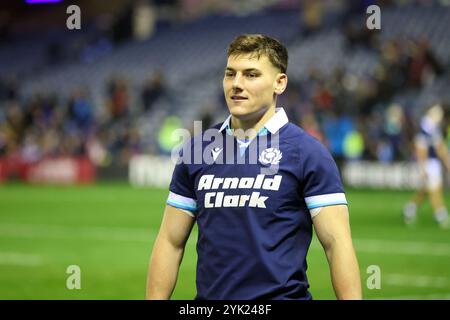 Edinburgh, Schottland. November 2024. Tom Jordan ist nach dem Herbstnationenspiel zwischen Schottland und Portugal im Murrayfield Stadium in Edinburgh abgebildet. Quelle: Connor Douglas/Alamy Live News Stockfoto