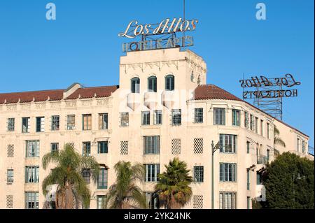 Los Altos, Hotel, Apartments, Art Deco, Architektur, Gebäude, Wilshire, Boulevard, Miracle Mile, Los Angeles, Kalifornien, USA Stockfoto