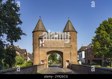 Eulentürme des äußeren Klever Tors in Xanten, Niederrhein, Nordrhein-Westfalen, Deutschland, Europa Stockfoto