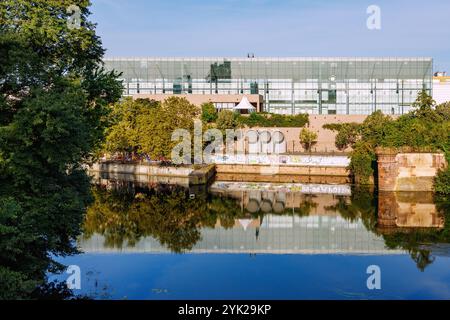 Musée d&#39;Art Moderne et Contemporain (MAMCS) auf der l&#39;Ill in Straßburg im Departement Unterrhein in der Region Grand Est im Elsass in Frankreich Stockfoto