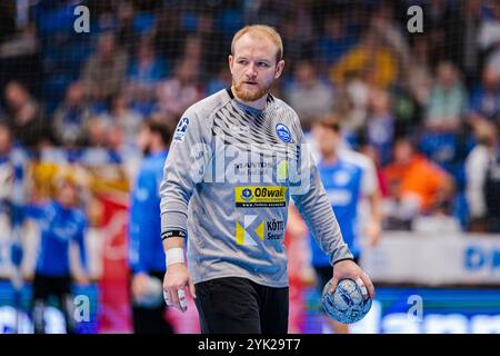 Lemgo, Deutschland. November 2024. Peter Walz (ThSV Eisenach, #14) GER, TBV Lemgo Lippe vs. ThSV Eisenach, Handball, 1. Bundesliga, 10. Spieltag, Spielzeit 2024/2025, 16.11.2024 Foto: Eibner-Pressefoto/Jan Rollinger Credit: dpa/Alamy Live News Stockfoto