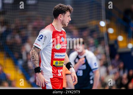 Lemgo, Deutschland. November 2024. Justin Kurch (ThSV Eisenach, #52) GER, TBV Lemgo Lippe vs. ThSV Eisenach, Handball, 1. Bundesliga, 10. Spieltag, Spielzeit 2024/2025, 16.11.2024 Foto: Eibner-Pressefoto/Jan Rollinger Credit: dpa/Alamy Live News Stockfoto