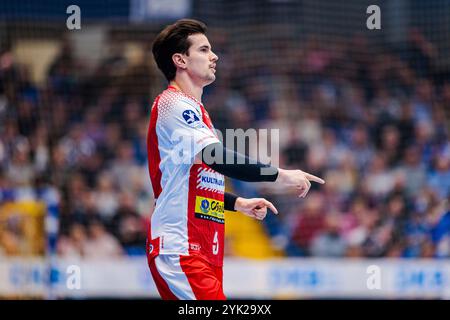 Lemgo, Deutschland. November 2024. Timothy Reichmuth (ThSV Eisenach, #05) GER, TBV Lemgo Lippe vs. ThSV Eisenach, Handball, 1. Bundesliga, 10. Spieltag, Spielzeit 2024/2025, 16.11.2024 Foto: Eibner-Pressefoto/Jan Rollinger Credit: dpa/Alamy Live News Stockfoto