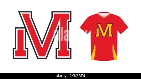 Auffälliger Buchstabe Z für Sporttrikot, College- oder Schultrikot. Identität des Sportteams, Warenzeichen, Nationalliga-Wettkampfbekleidung Stock Vektor
