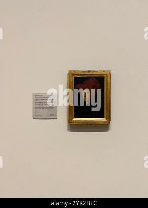 Porträt eines Mannes - Porträt eines Mannes in einem Turban - Porträt eines Mannes in einem roten Turban Jan Van Eyck National Gallery London Stockfoto