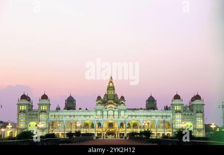 Maharajas-Palast. Mysore. Bundesstaat Karnataka. Indien. Stockfoto