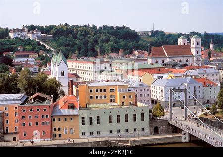 Allgemeiner Panoramablick, Passau. Bayern, Deutschland Stockfoto