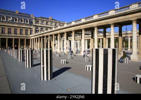 Frankreich, Paris, Palais Royal, Cour d'honneur Stockfoto