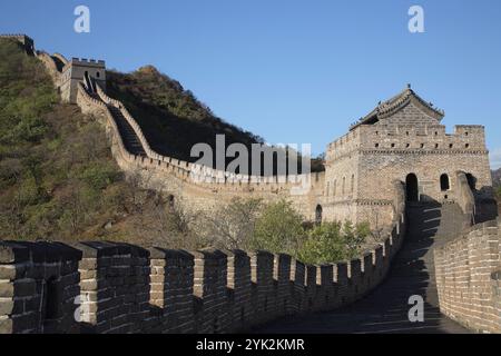 China, in der Nähe von Peking, Mutianyu, Chinesische Mauer Stockfoto
