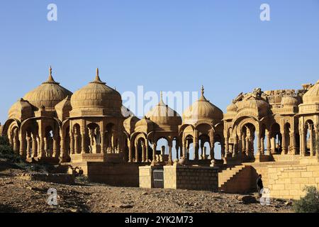 Indien, Rajasthan, Wüste Thar, Bada Bagh, Cenotaphs Stockfoto