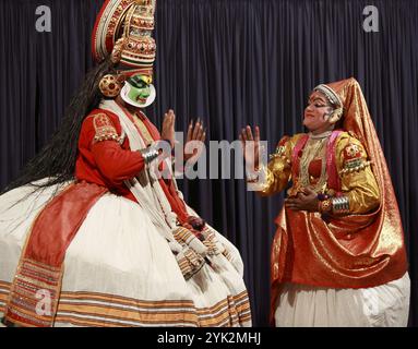 Theateraufführung in Indien, Kerala, Kochi, Cochin, kathakali Stockfoto