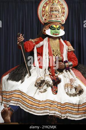 Theateraufführung in Indien, Kerala, Kochi, Cochin, kathakali Stockfoto