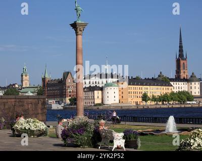 Schweden, Stockholm, Rathausgärten, Insel Riddarholmen Stockfoto