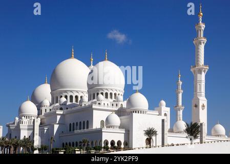 Vereinigte Arabische Emirate, Abu Dhabi, Scheich Zayed bin Sultan al-Nahyan Moschee, Stockfoto