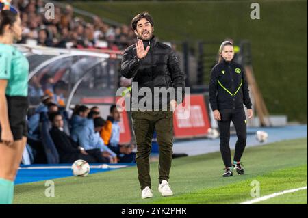 Valdebebas, Madrid, Spanien. November 2024. PERE ROMEU. Die spanische Liga, Liga F, wurde am 16. November 2024 in Madrid im Stadion Alfredo Di Stefano zwischen REAL MADRID und dem FC BARCELONA ausgetragen. (Kreditbild: © Oscar Manuel Sanchez/ZUMA Press Wire) NUR REDAKTIONELLE VERWENDUNG! Nicht für kommerzielle ZWECKE! Stockfoto