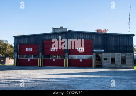 Feuerwehrstation 20 an der Talbot Road in Wheatley, Ontario, Kanada Stockfoto