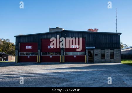 Feuerwehrstation 20 an der Talbot Road in Wheatley, Ontario, Kanada Stockfoto