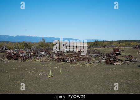 Fort Steele in der East Kootenay Region von British Columbia in Kanada sind einige Kasernen der North-West Mounted Police Stockfoto