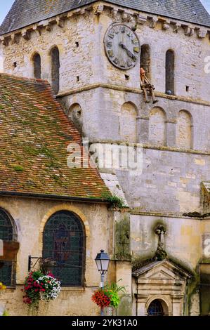 Kirche Saint-Laurent in Cambremer im Pays d&#39;Auge im Departement Calvados in der Normandie in Frankreich Stockfoto