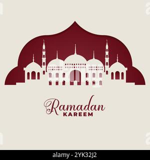 Moschee Silhouetten Ramadan Kareem islamischen Hintergrund Stock Vektor