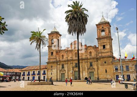 Hauptplatz von Zipaquira, Departement Cundinamarca, Savannah von Bogota, Kolumbien, Südamerika Stockfoto