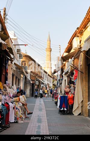 Straße des nördlichen Teils von Nikosia, Nordzypern, östliches Mittelmeer Stockfoto