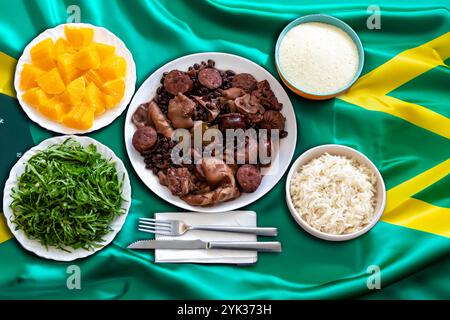 Die beste vollständige traditionelle brasilianische Feijoada Stockfoto