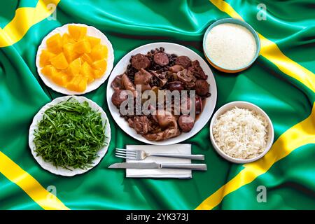 Die beste vollständige traditionelle brasilianische Feijoada Stockfoto