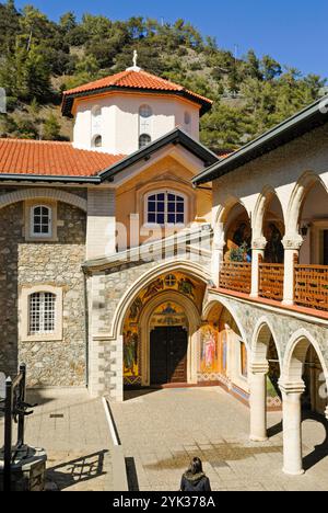 Kykkos Monasterry, Troodos Berge, Zypern, östliche Mittelmeerinsel, Eurasien Stockfoto