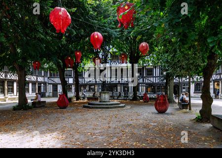 Aître de Saint-Maclou (Aitre) in Rouen im Departement seine-Maritime in der französischen Normandie Stockfoto