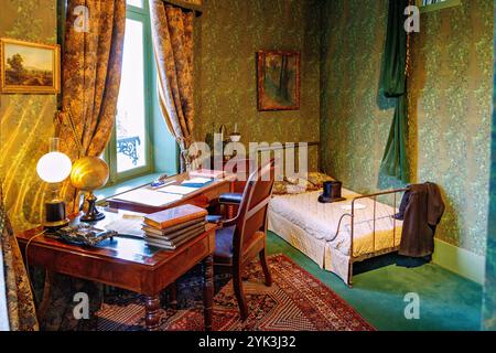 Jules Verne's Studium in der Maison Jules Verne (Maison à la Tour, Jules Verne's Haus) in Amiens im Departement Somme in Hauts-de-France Stockfoto