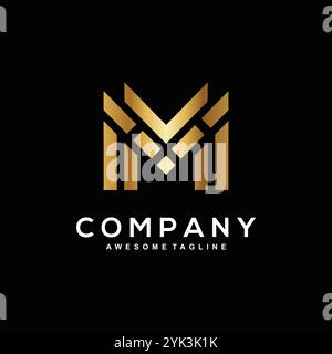 Letter M-Logo für Unternehmen Stock Vektor