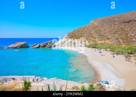 Agios Nikolaos Strand, Agali, Folegandros Insel, Kykladen Inseln, Griechenland Stockfoto