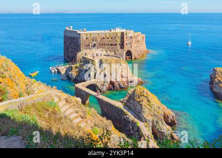 São João Baptista's Fort, Berlenga Grande Island, Portugal Stockfoto