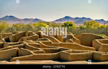 Casas Grandes, Ruinen von Paquime, Ausgrabungsstätte Mogollon, UNESCO-Weltkulturerbe, Bundesstaat Chihuahua, Mexiko Stockfoto