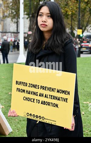 Protest gegen die Einführung von Abtreibungspufferzonen, Parliament Square, Westminster, London, UK Stockfoto