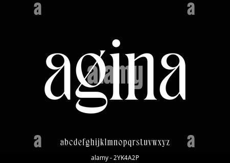 Elegante schöne Serifenalphabet Anzeige Schriftart Vektor Illustration für Ihre Marke Stock Vektor